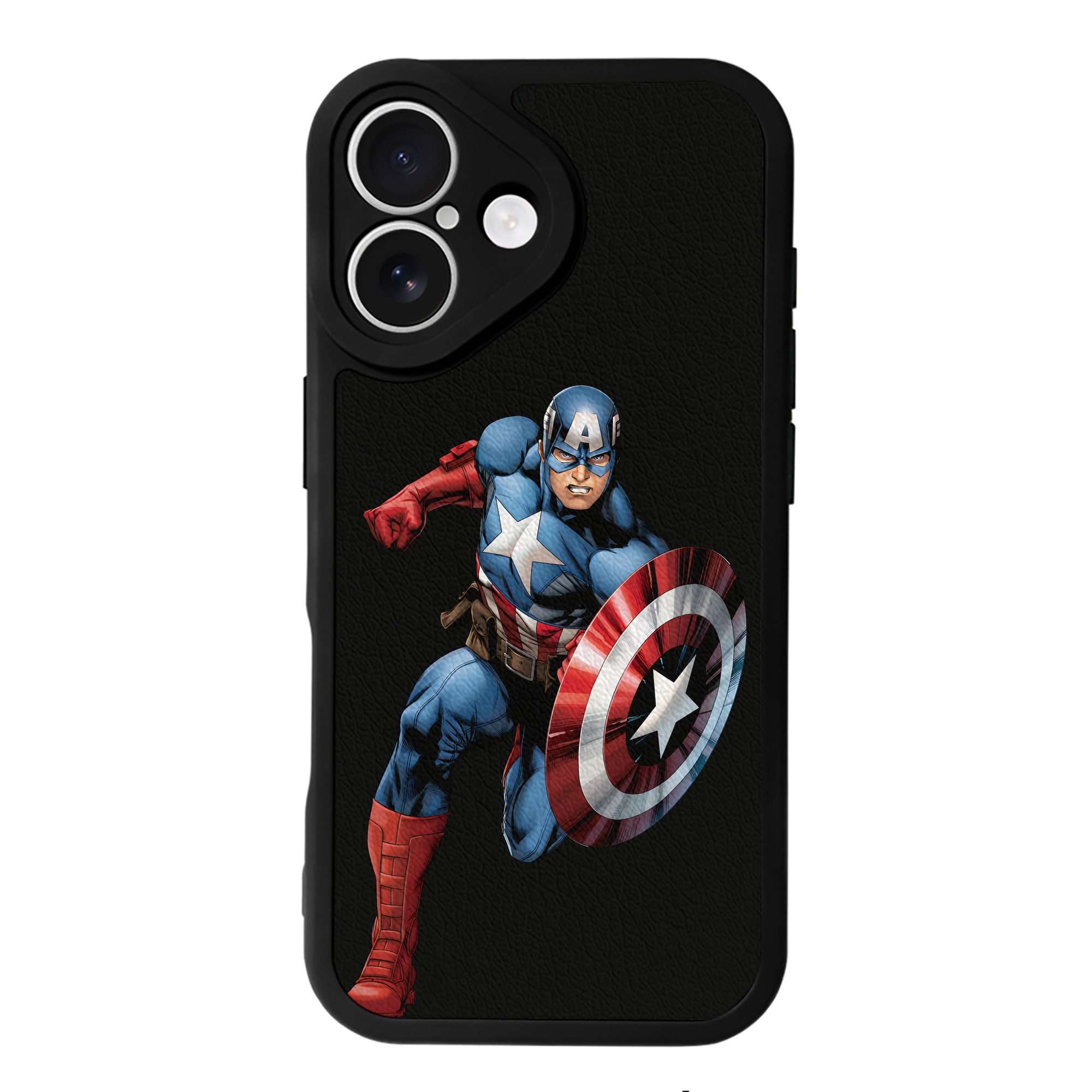 （画像用） アベンジャーズ The Avengers 【iPhone 16シリーズ対応】シリコンスマホケース（レザー調） 材質：シリコン